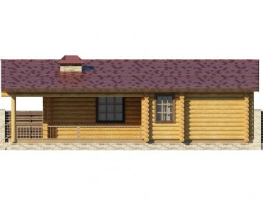 дом из цилиндрического бревна под ключ